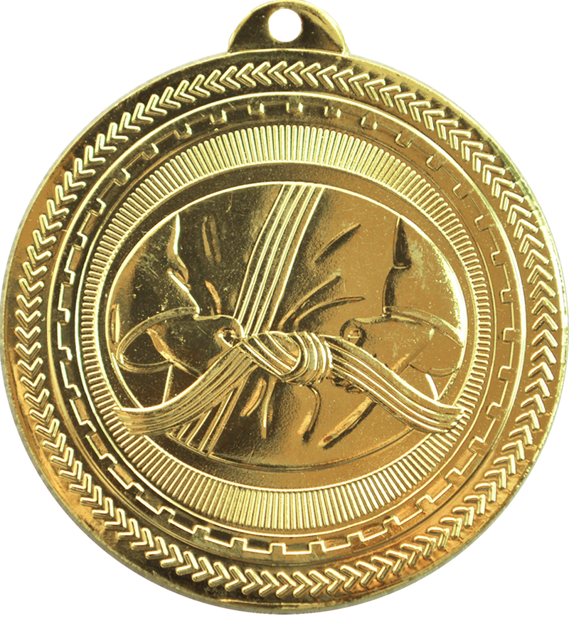 Gold BriteLazer Martial Arts Medal