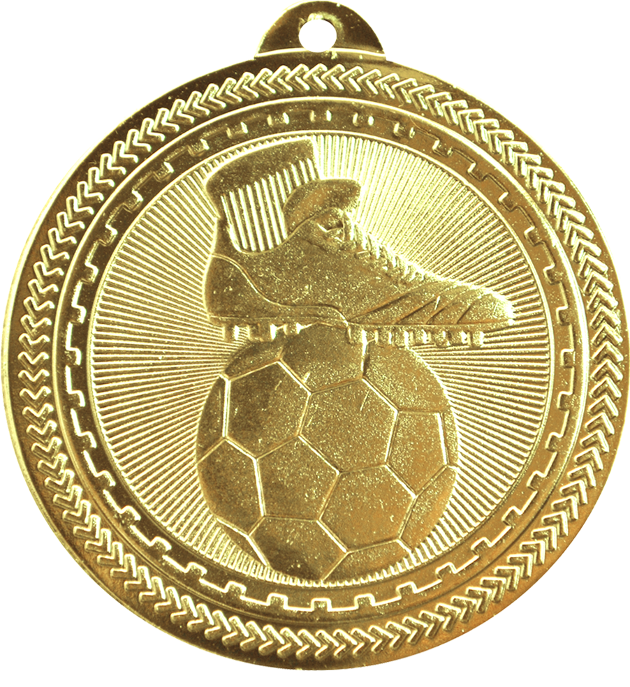 Gold BriteLazer Soccer Medal