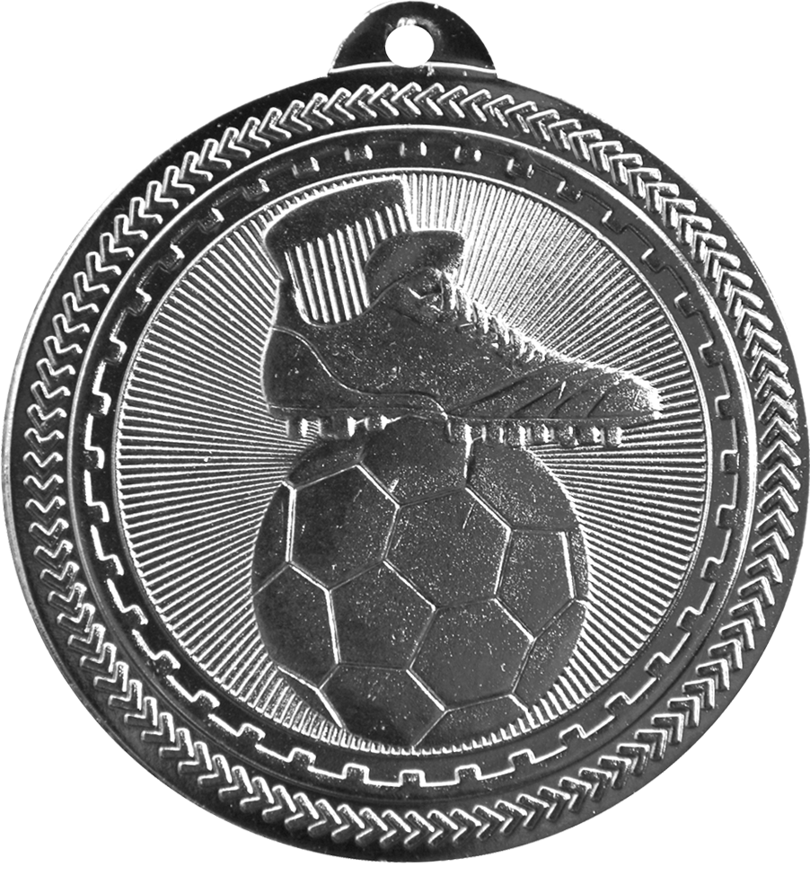 Silver BriteLazer Soccer Medal