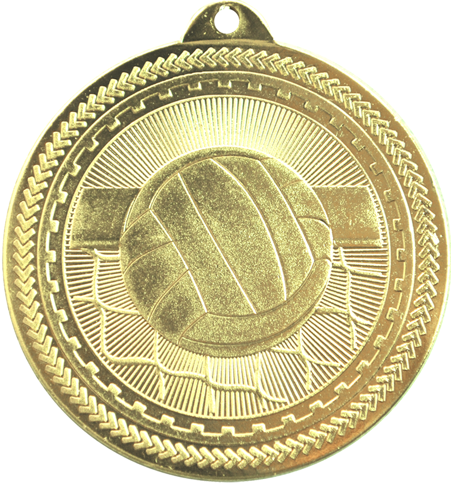 Gold BriteLazer Volleyball Medal