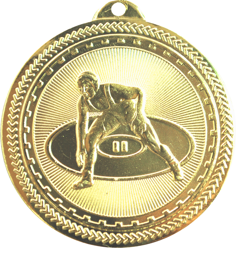 Gold BriteLazer Wrestling Medal