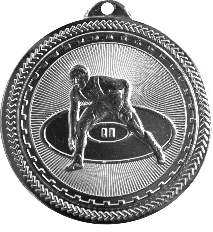 Silver BriteLazer Wrestling Medal