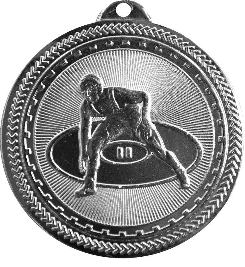 Silver BriteLazer Wrestling Medal