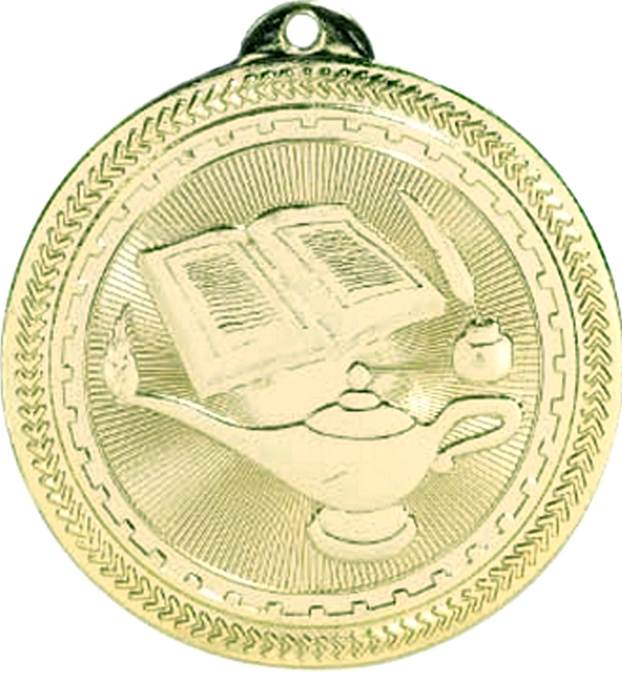 Gold BriteLazer Lamp of Knowledge Medal