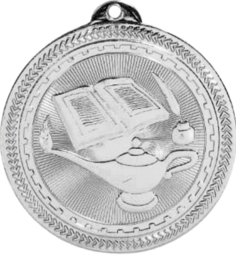 Silver BriteLazer Lamp of Knowledge Medal