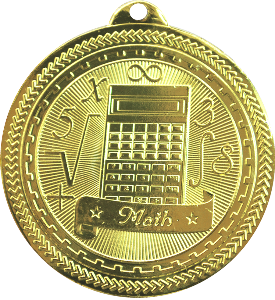 Gold BriteLazer Math Medal