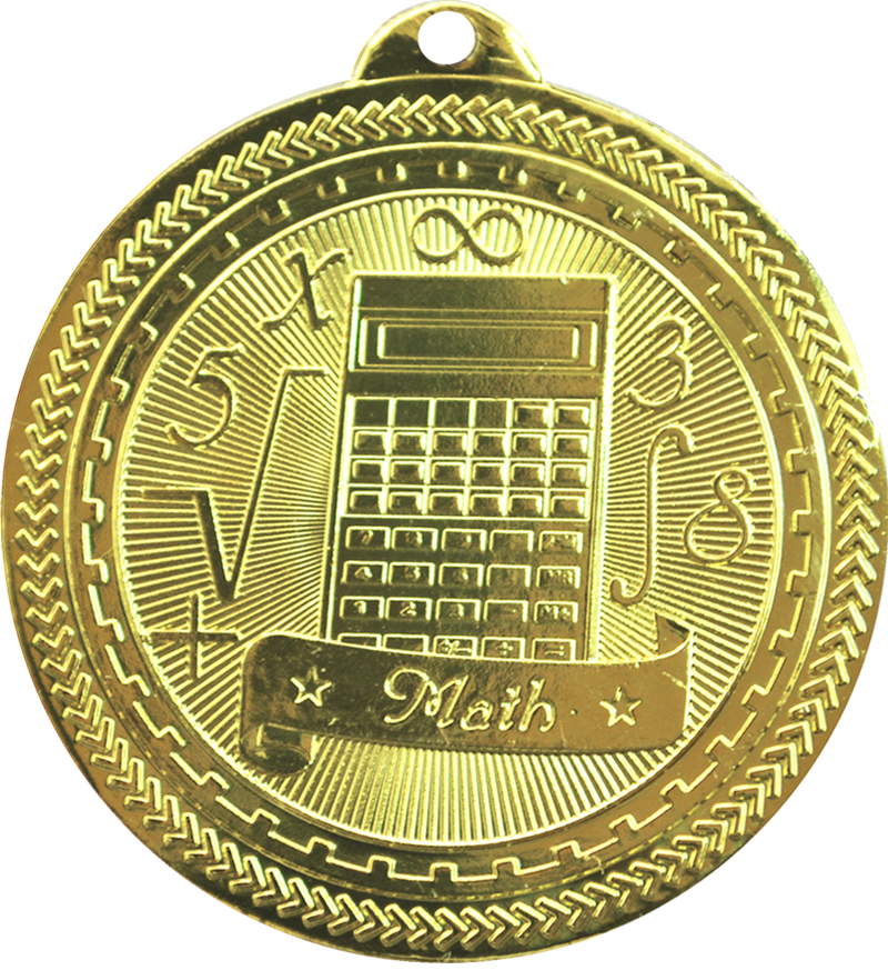Gold BriteLazer Math Medal