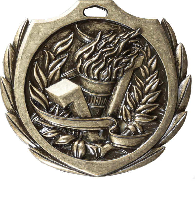 Gold Burst Wreath Victory Medal