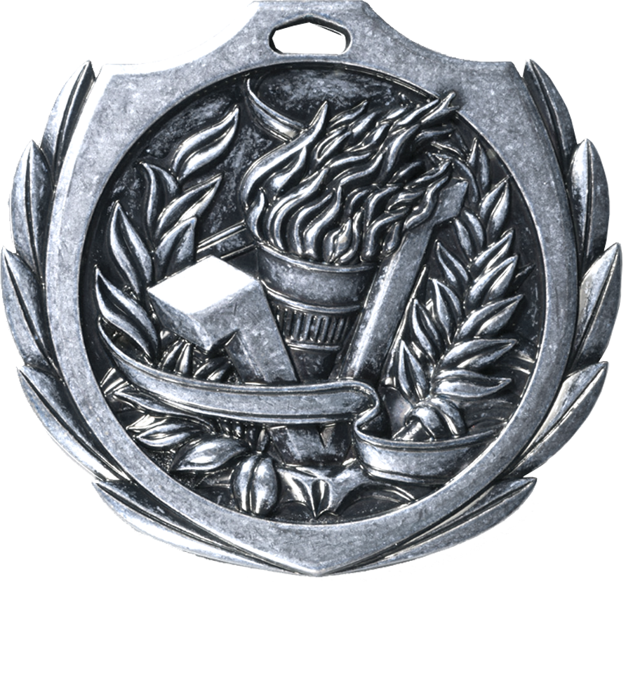 Silver Burst Wreath Victory Medal