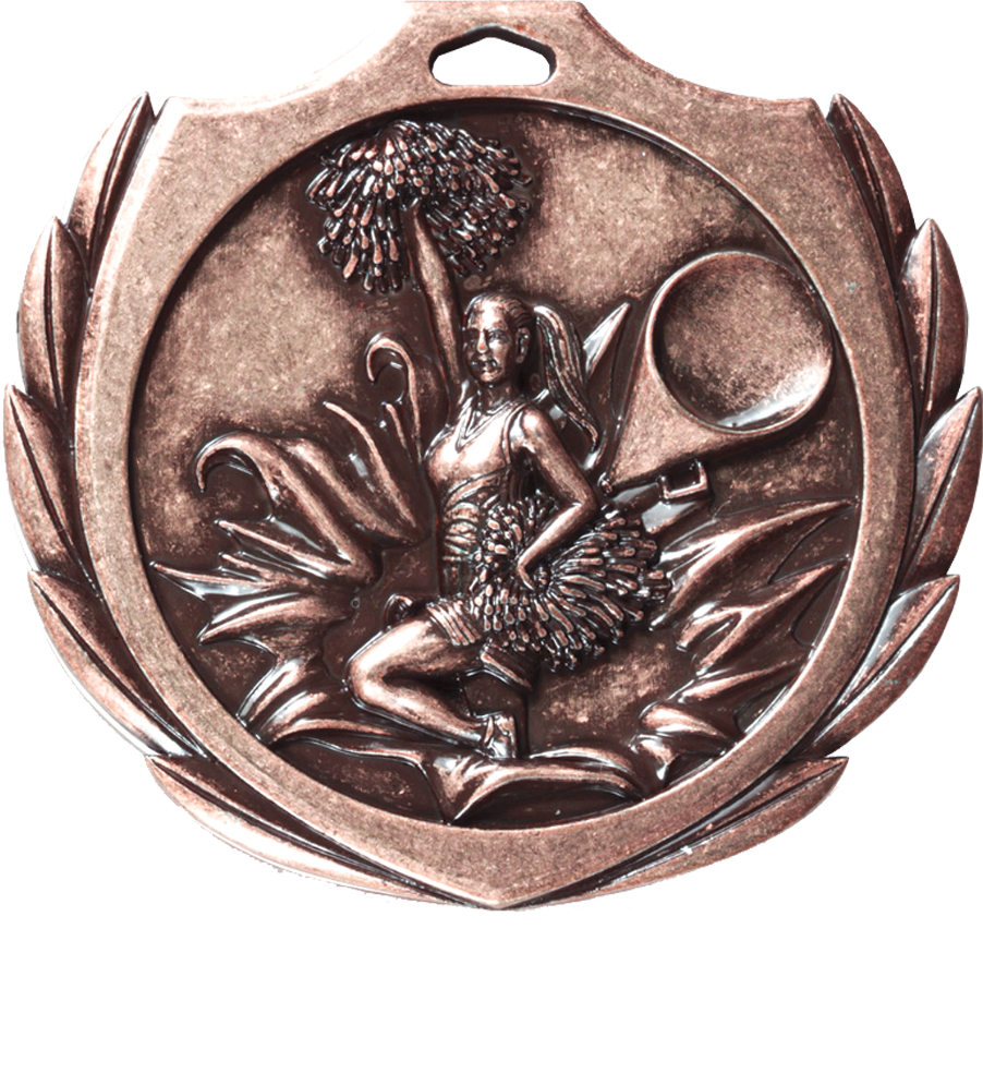 Bronze Burst Wreath Cheer Medal