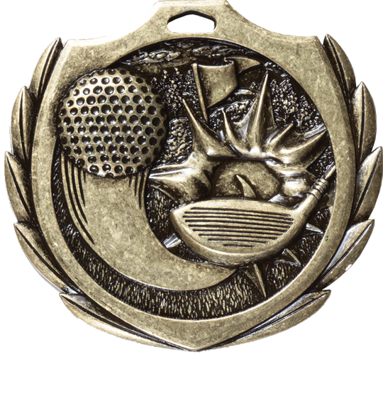 Burst Wreath Golf Medal