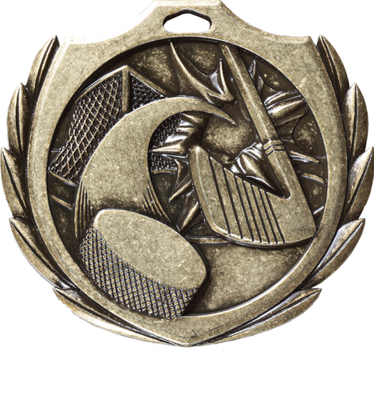 Burst Wreath Hockey Medal