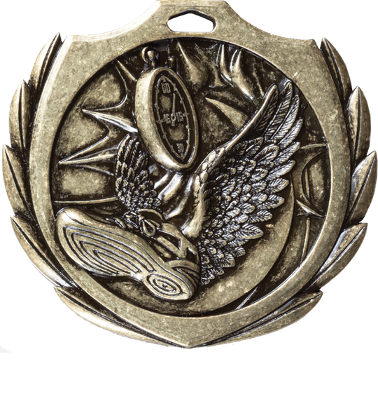 Burst Wreath Track Medal