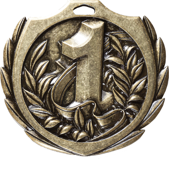 Burst Wreath 1st Place Medal