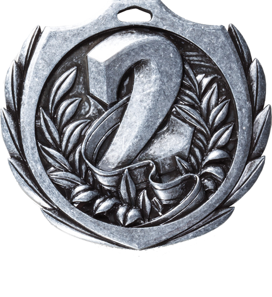Burst Wreath 2nd Place Medal