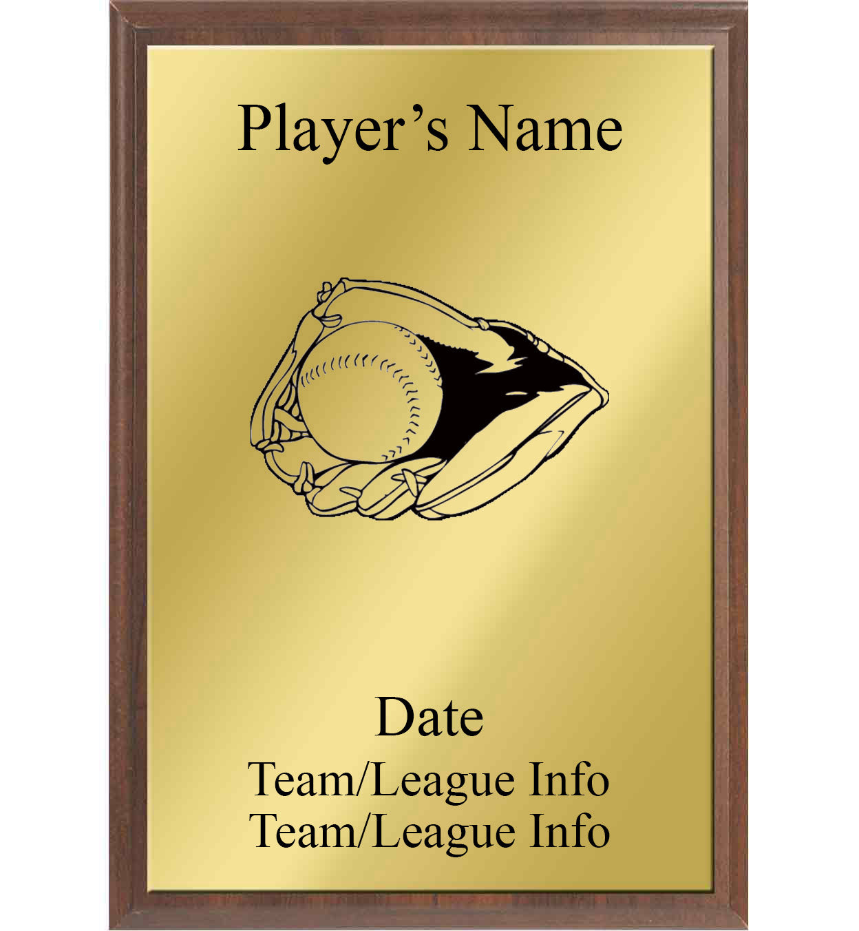 Softball Silhouette Plaque