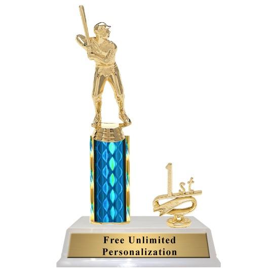 Baseball Column Trophy With Trim