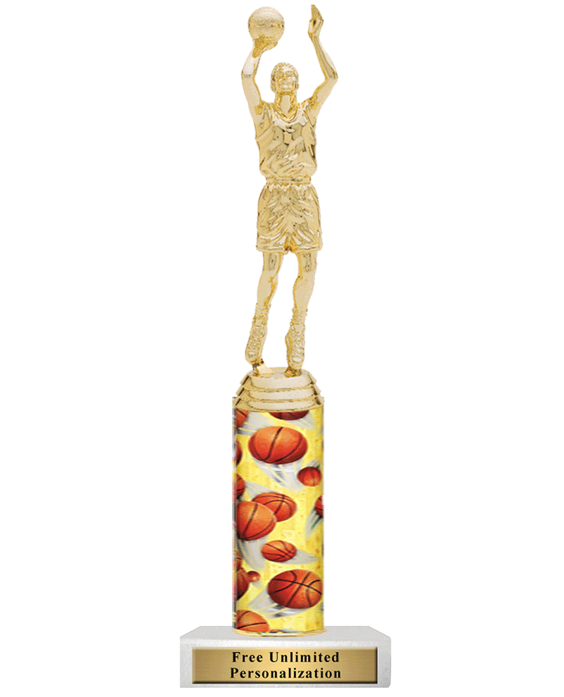 Basketball Column Trophy Animated