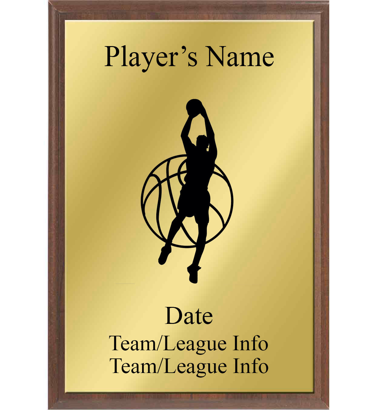 Basketball Silhouette Plaque