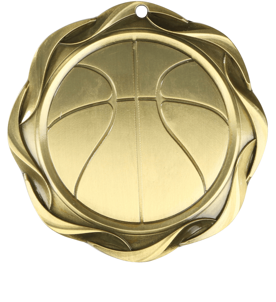 Gold Fusion Basketball Medal