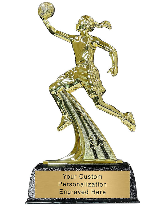 Gold Star Snap Girls Basketball Trophy
