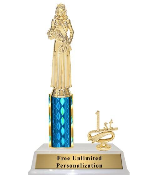Beauty Pageant Column Trophy With Trim