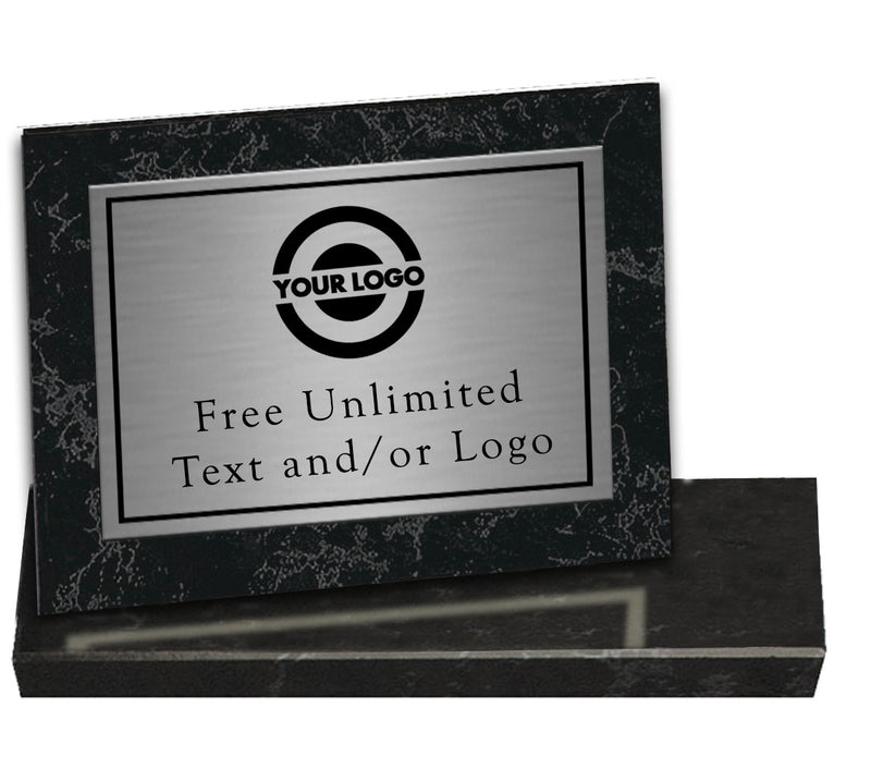 Black Marble Billboard Plaque With Topper