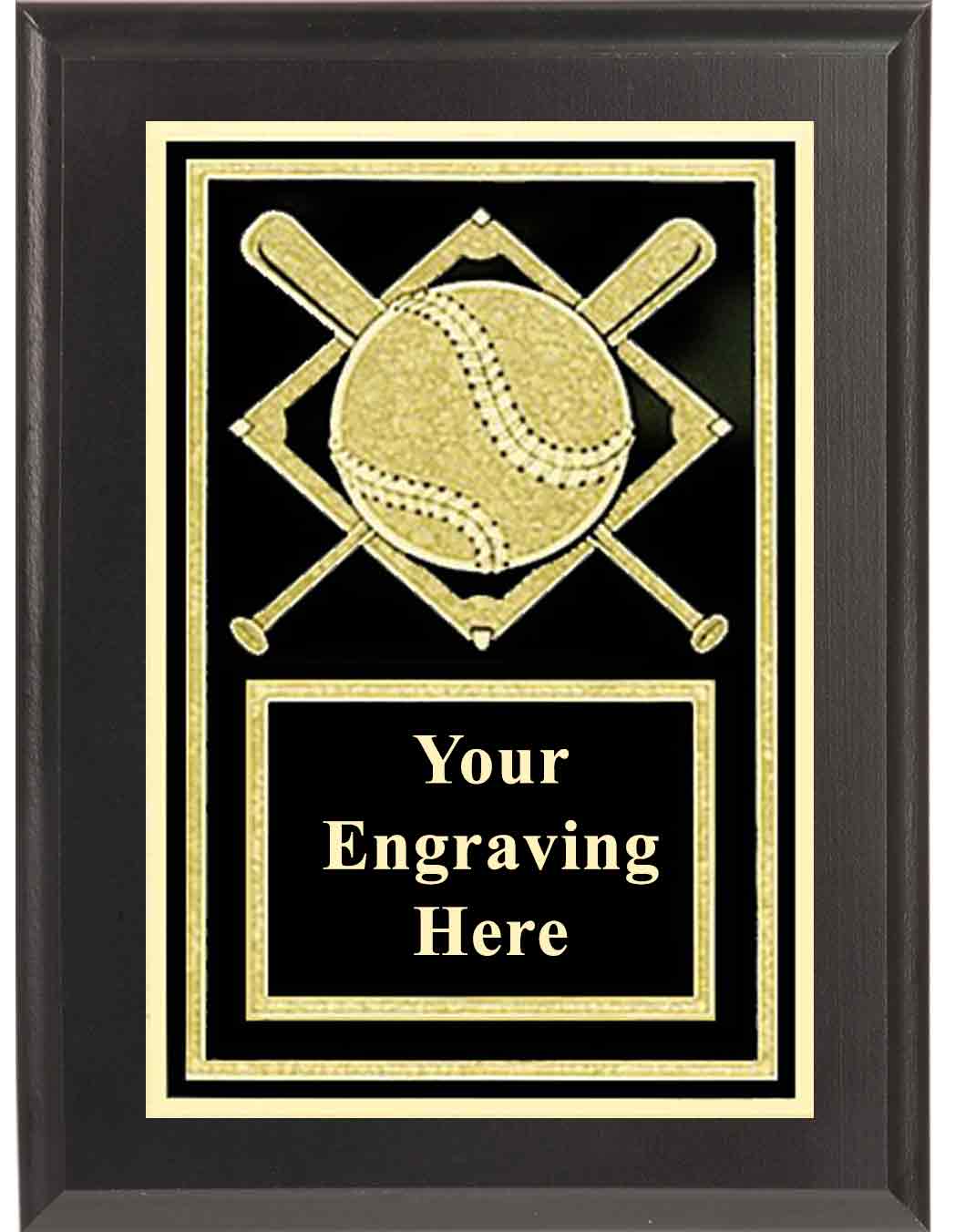 6x8 Black Baseball Activity Plaque