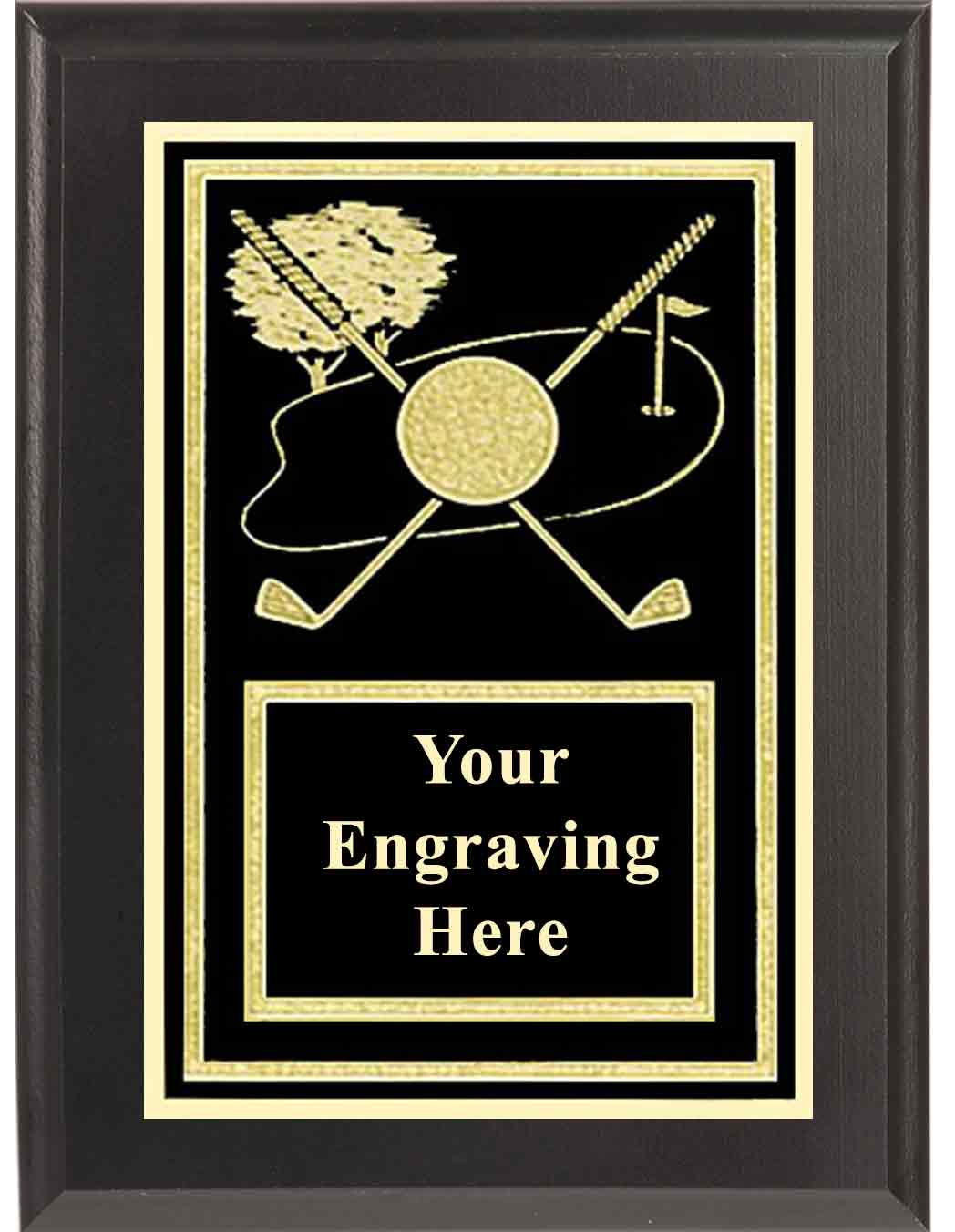 6x8 Black Golf Activity Plaque