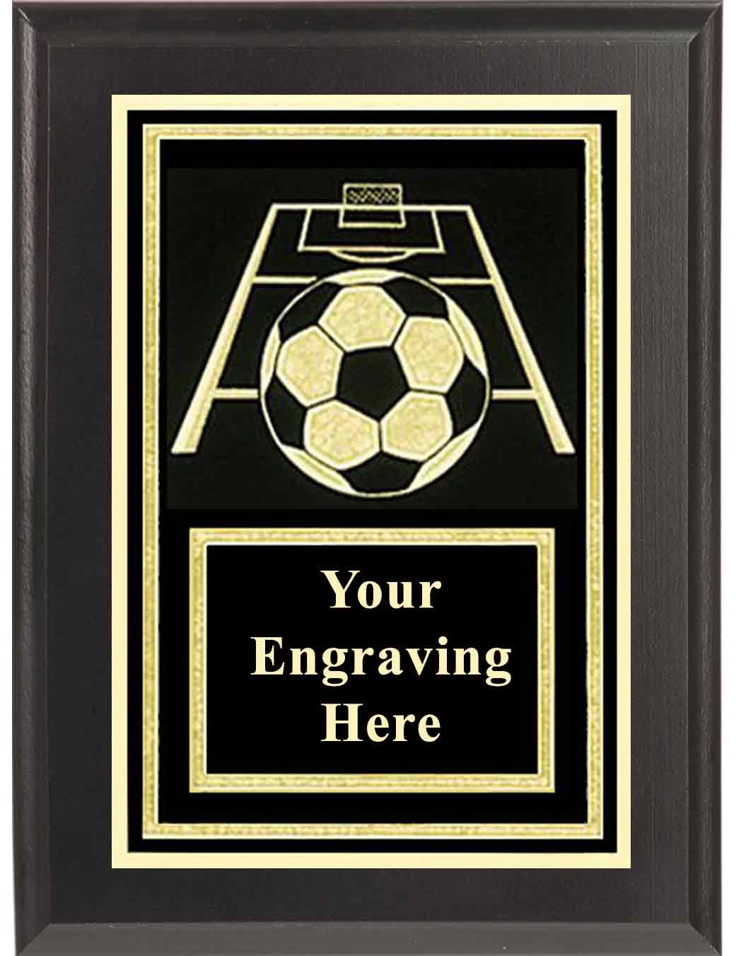 6x8 Black Soccer Activity Plaque