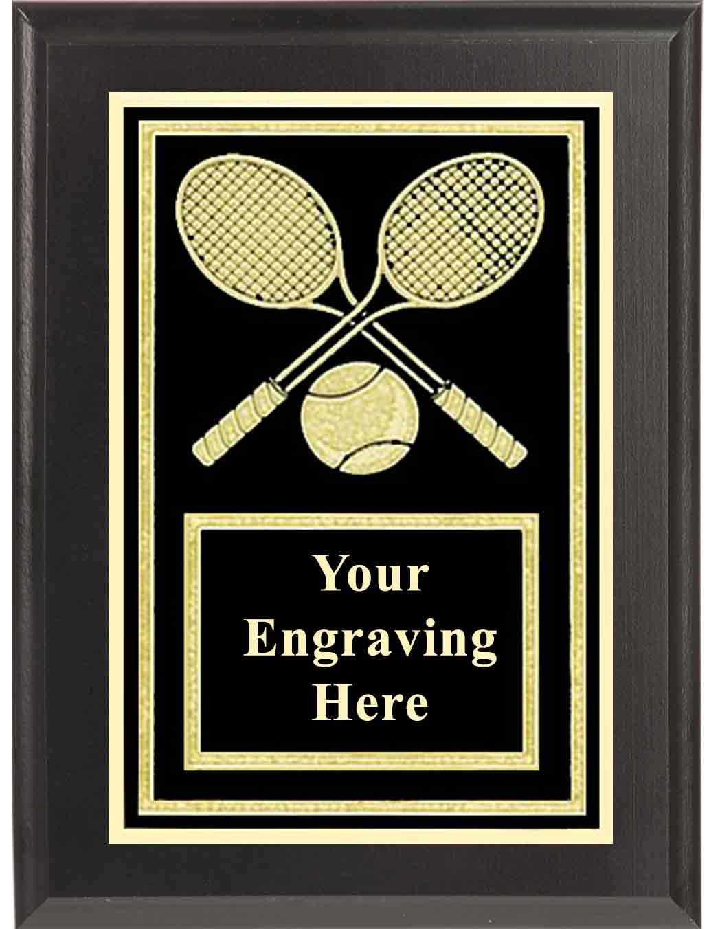 6x8 Black Tennis Activity Plaque