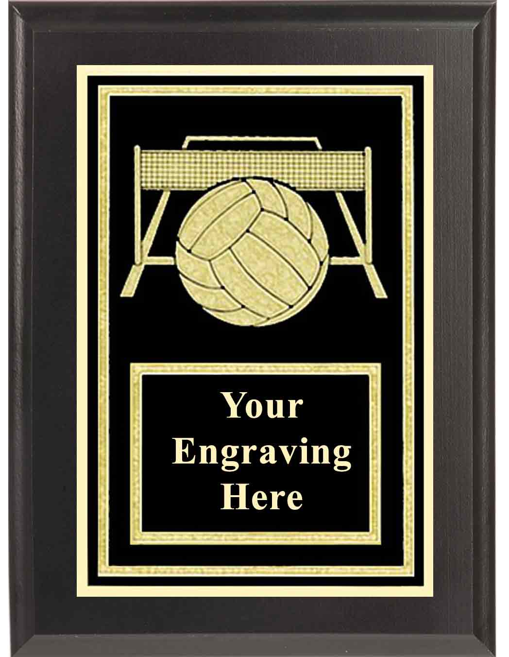 6x8 Black Volleyball Activity Plaque