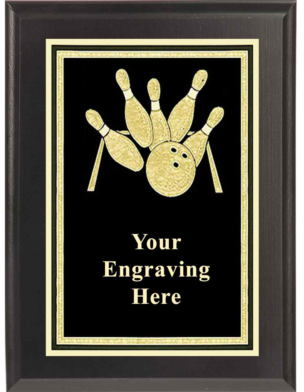 8x10 Black Bowling Activity Plaque