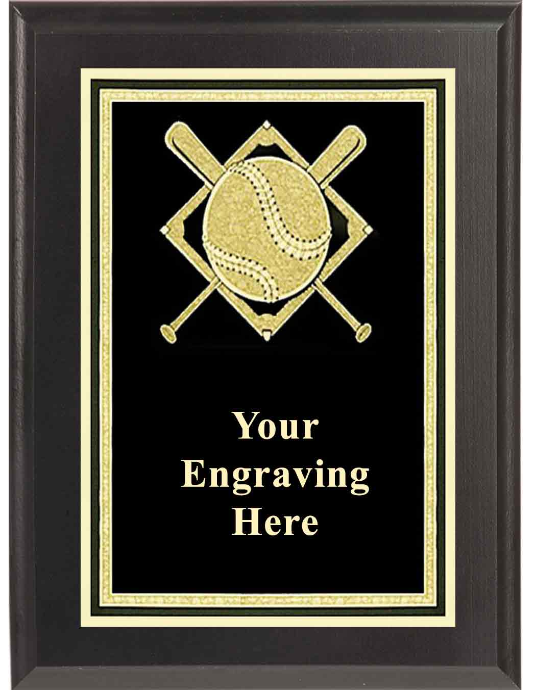 8x10 Black Baseball Activity Plaque