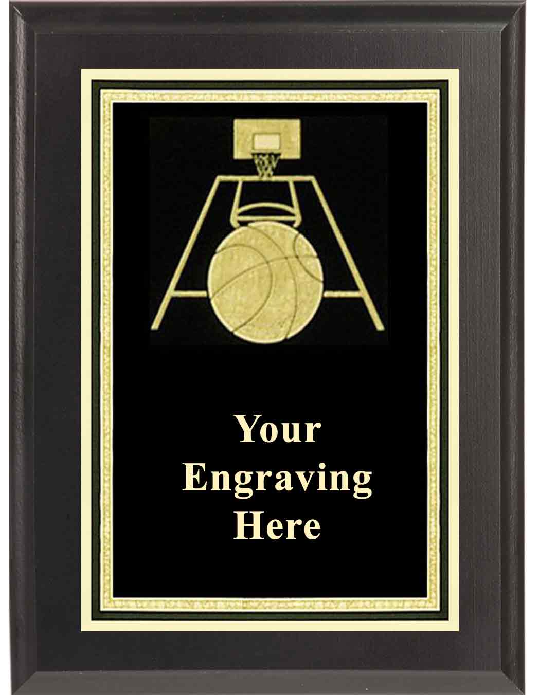 8x10 Black Basketball Activity Plaque