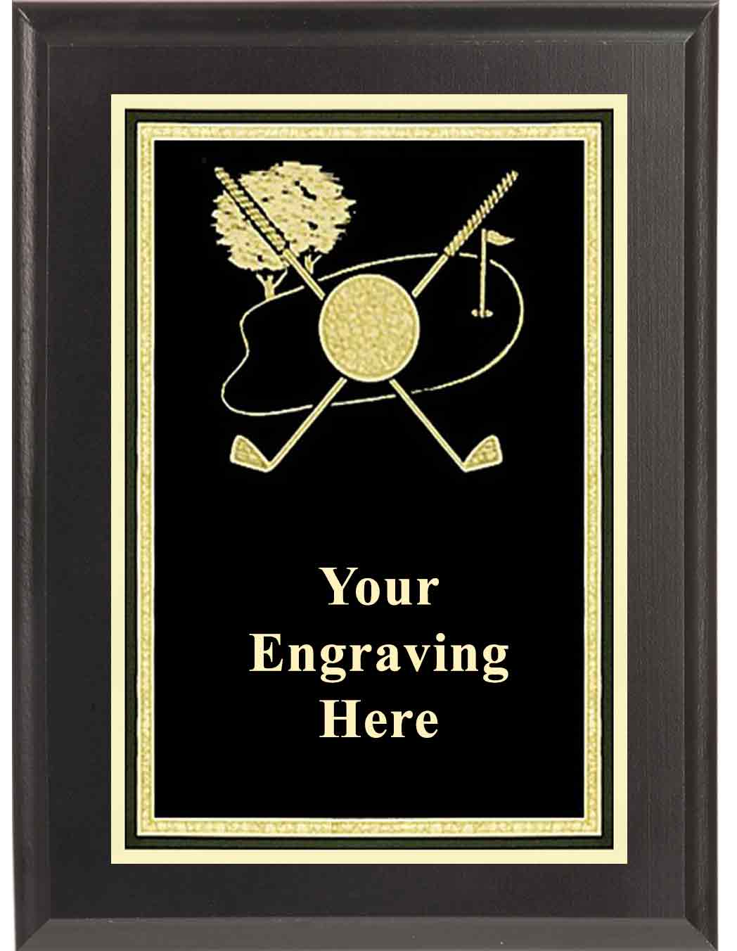 8x10 Black Golf Activity Plaque