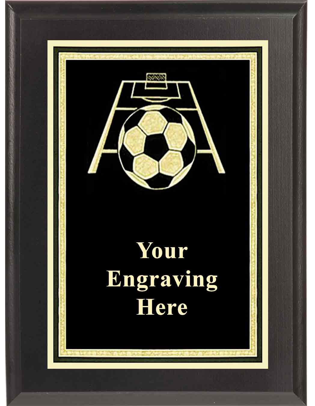 8x10 Black Soccer Activity Plaque