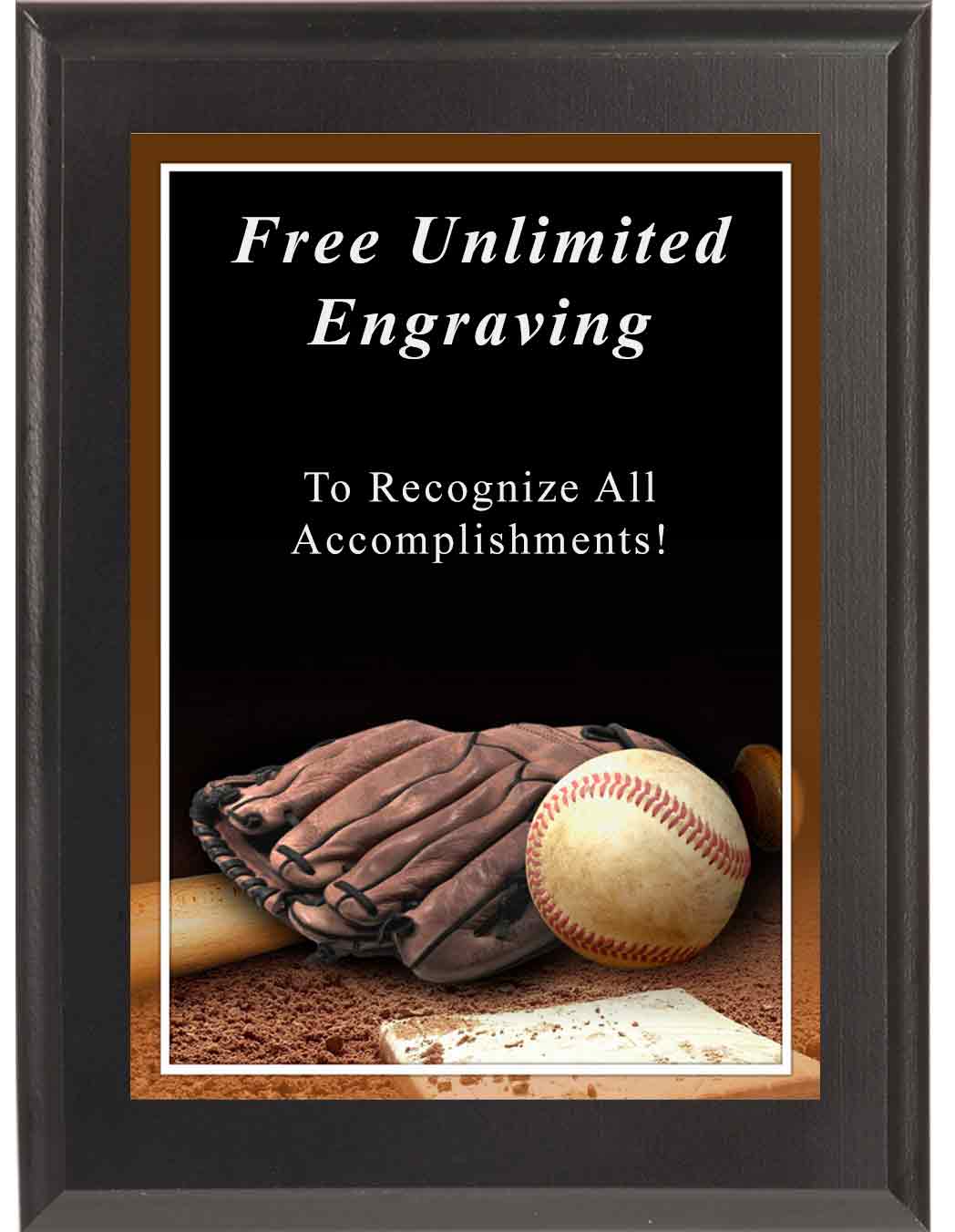 Black Sport Photo Baseball Plaque