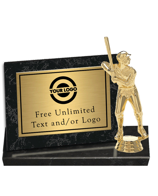 Black Marble Billboard Plaque With Topper
