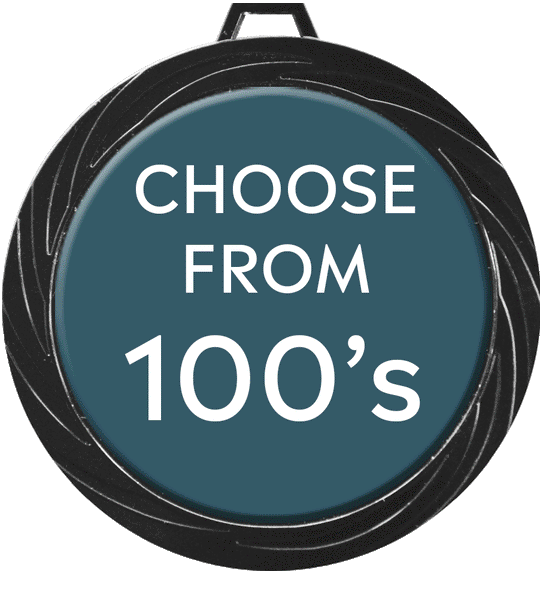 Black Lazer Insert Medal