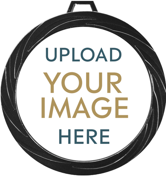 Black Lazer Custom Insert Medal