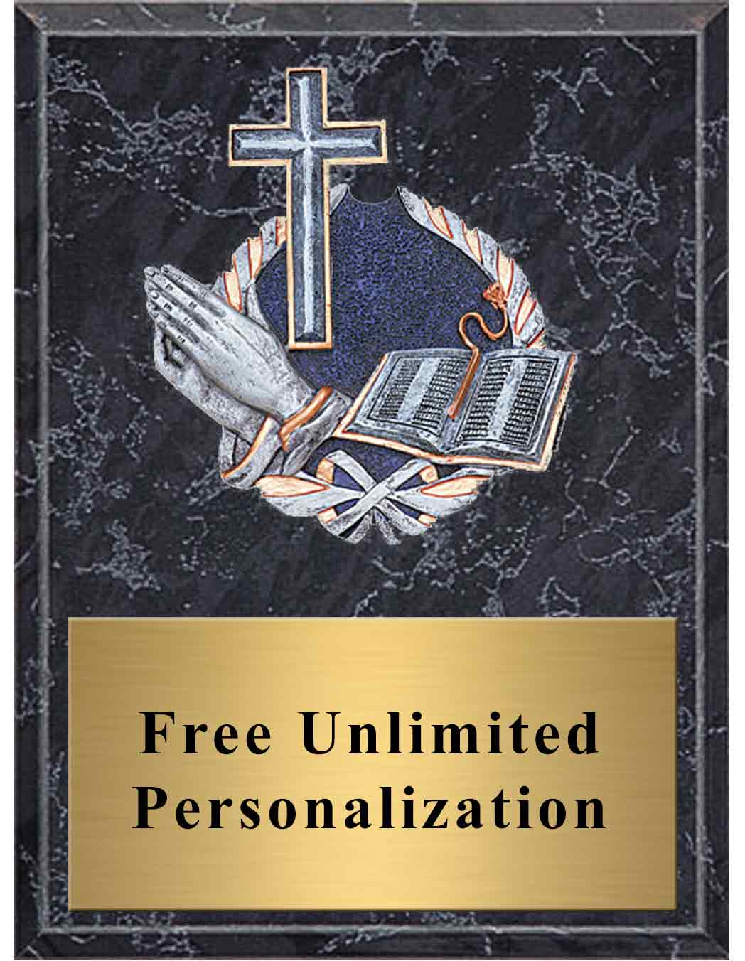 Black Marble Religion Millennium Plaque