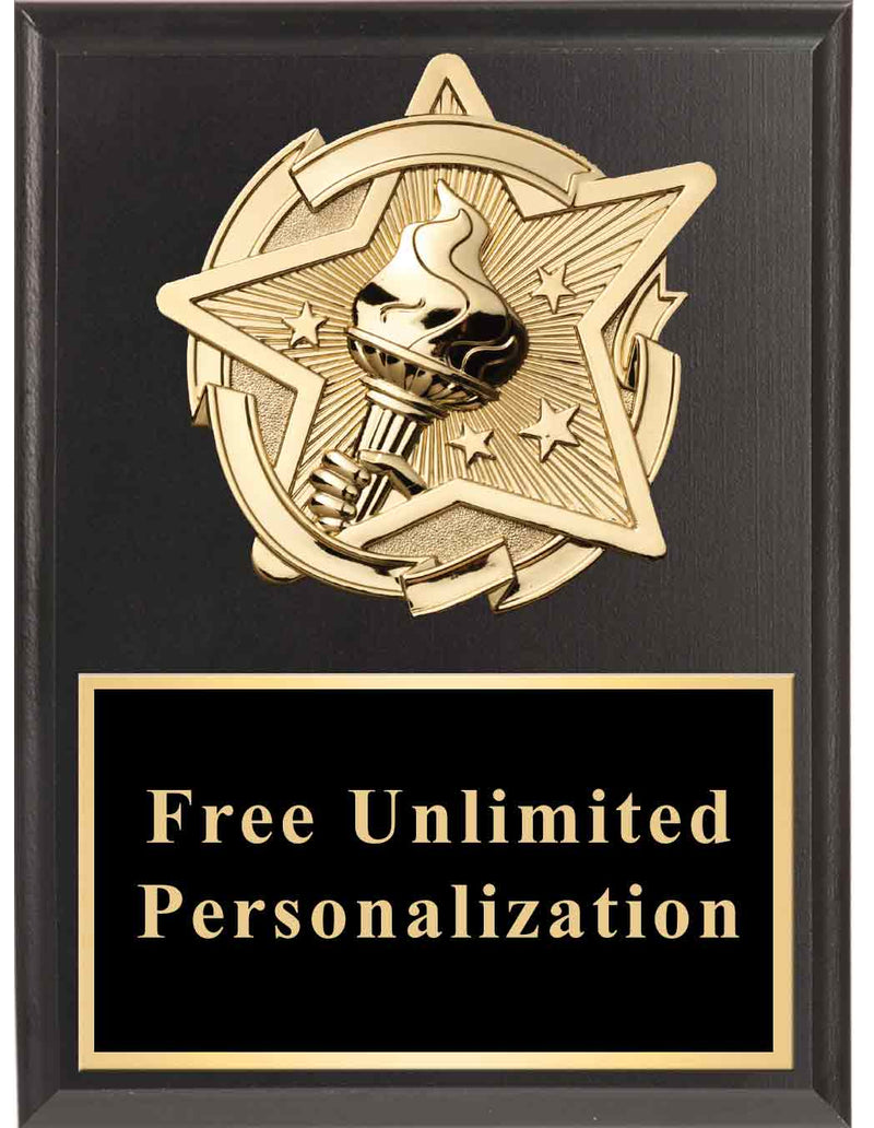 Black Gold Star Victory Standout Plaque