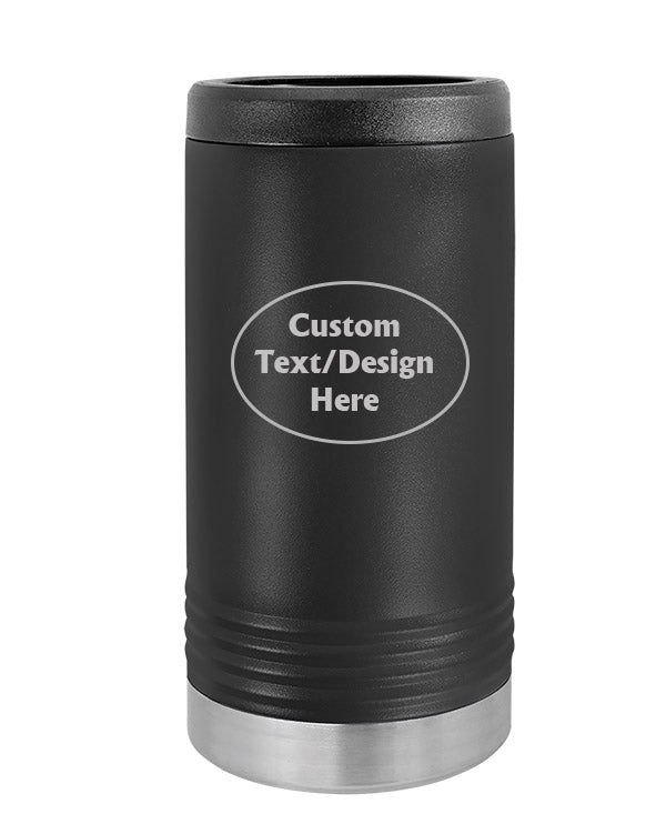 Black Custom Insulated SLIM Can Holder