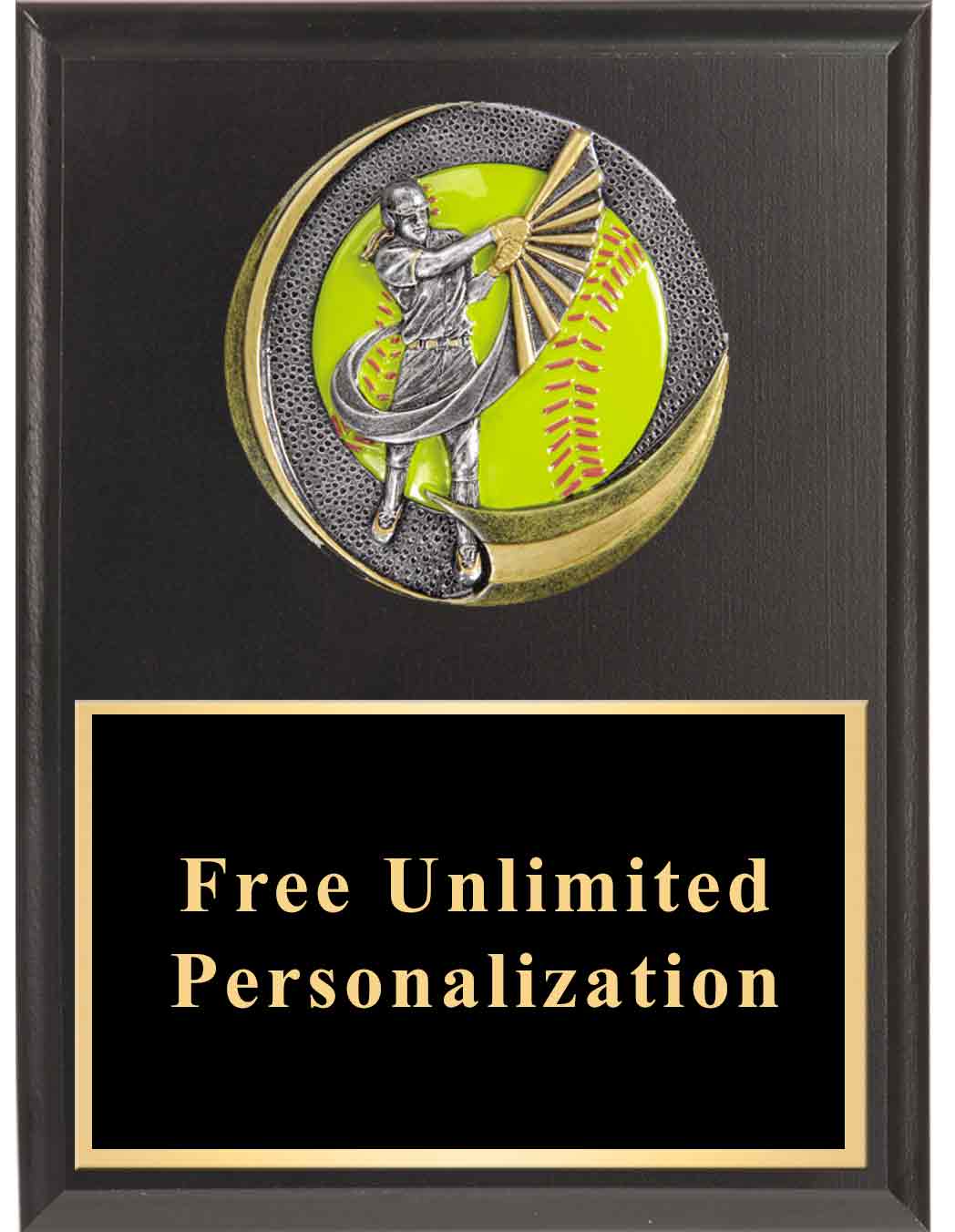 Black Motion Xtreme Softball Plaque