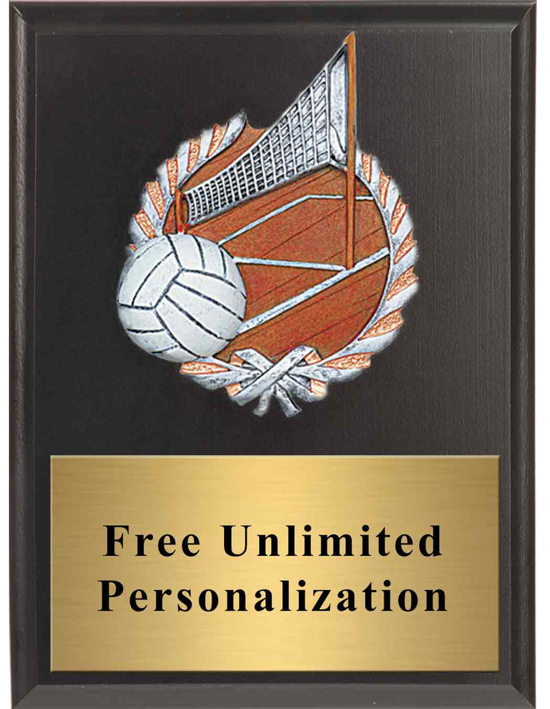 Black Volleyball Millennium Plaque