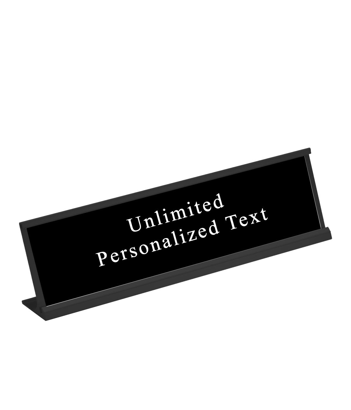 Black Desk Name Plate Holder