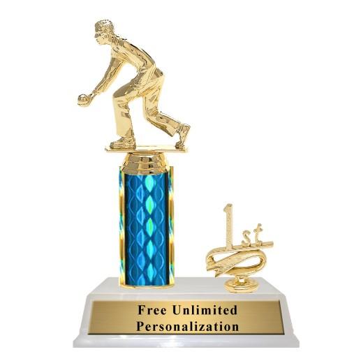 Bocce Column Trophy With Trim