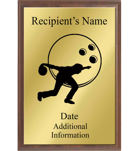 Bowling Silhouette Plaque