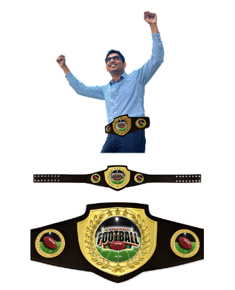 Fantasy Football League Shield Belt